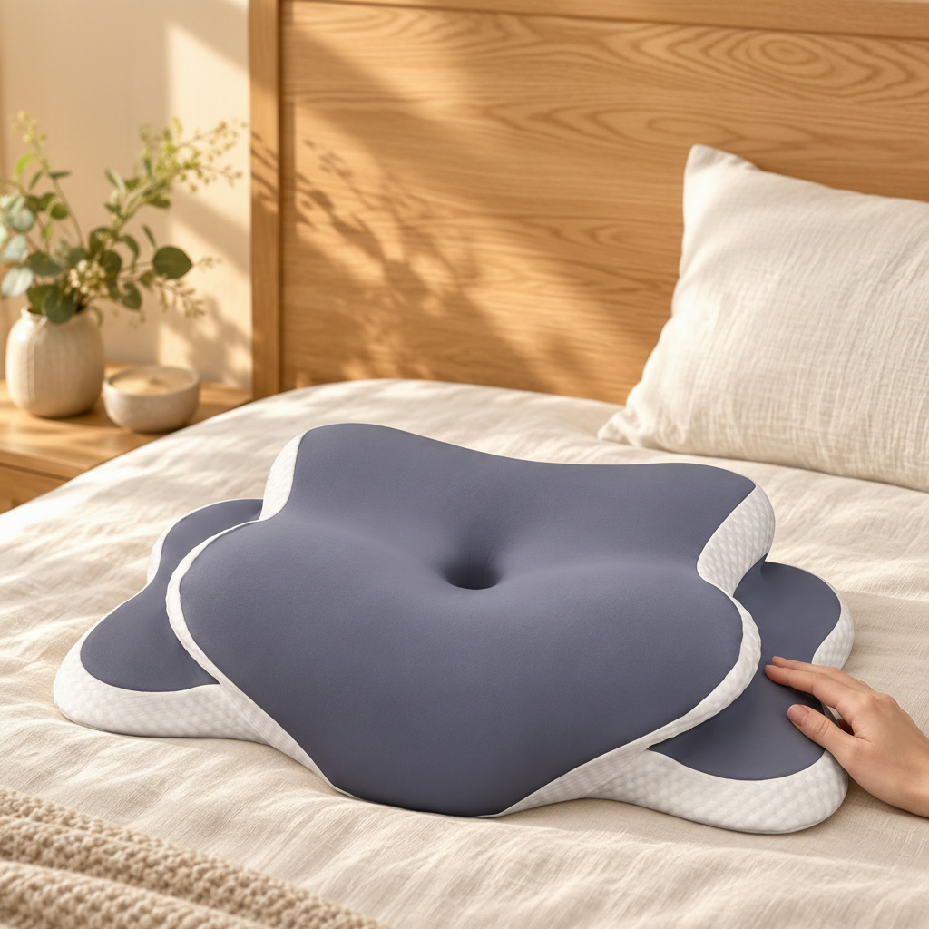 Contoured Memory Foam Pillow with Dual Height Support